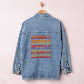Spooky Seizoen Leuke Ghost Grappige Halloween Denim Jacket (Hangar)