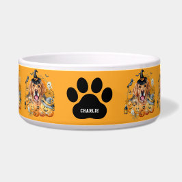 Spooky Seizoen Leuke Gouden Retriever Halloween Ho Voerbakje