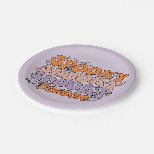 Spooky seizoen papieren bordje (Gekanteld)