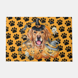 Spooky Seizoen Pompoen Gouden Retriever Halloween Deurmat