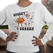Spooky Seizoen Retro Groovy Halloween Design Trui