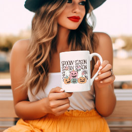 Spooky Seizoen Retro Groovy Halloween Koffiemok