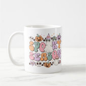 Spooky Seizoen Retro Groovy Halloween Koffiemok (Links)