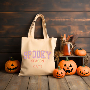 Spooky Seizoen Retro Groovy Halloween Tote Bag