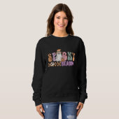 Spooky Seizoen Retro Groovy Halloween Trui (Voorkant volledig)