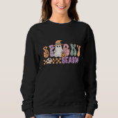Spooky Seizoen Retro Groovy Halloween Trui (Voorkant)