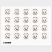 Spooky Seizoen Retro Halloween Groovy Ghost Ronde Sticker (Vel)