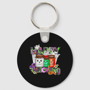 Spooky Seizoen Retro Happy Halloween Ghost Vrouwen Sleutelhanger