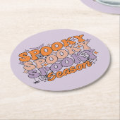 Spooky seizoen ronde kartonnen onderzetter (Gebogen)