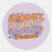 Spooky seizoen ronde sticker (Voorkant)