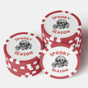 Spooky seizoen Scary Skull Halloween Poker Chips