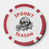 Spooky seizoen Scary Skull Halloween Poker Chips (Achterkant)