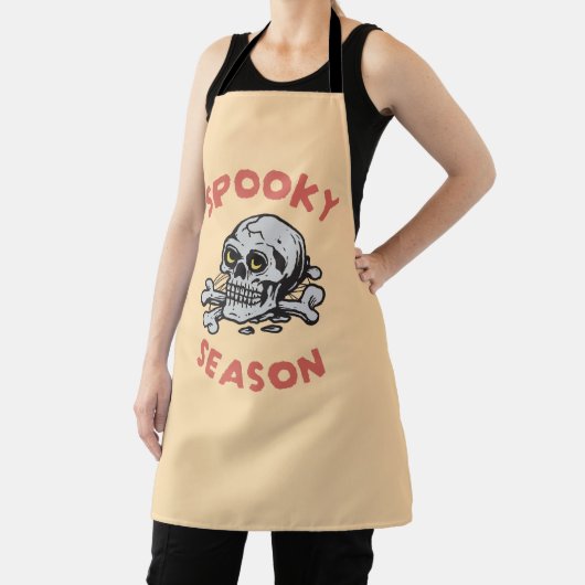 Spooky seizoen Scary Skull Halloween Schort (Insitu)