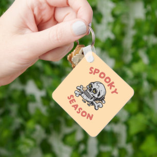 Spooky seizoen Scary Skull Halloween Sleutelhanger