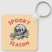 Spooky seizoen Scary Skull Halloween Sleutelhanger (Achterkant)
