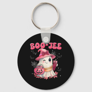Spooky Seizoen Schattige Boo Jee Boujee Halloween Sleutelhanger