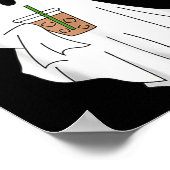 Spooky Seizoen Schattige Boujee Ghost Halloween Ko Poster (Hoek)