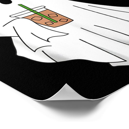 Spooky Seizoen Schattige Boujee Ghost Halloween Ko Poster (Hoek)