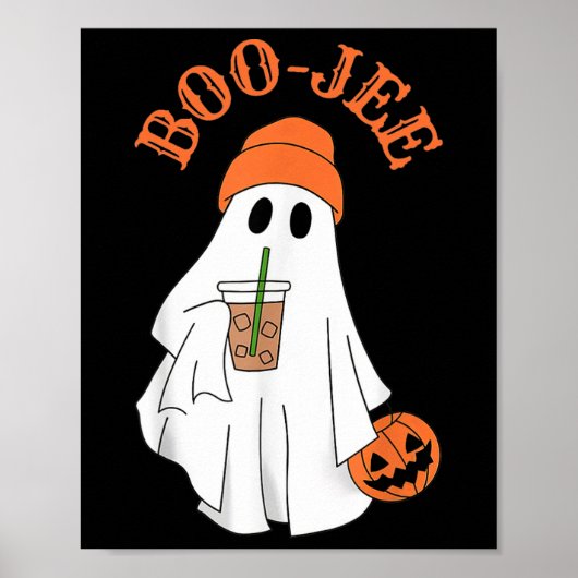 Spooky Seizoen Schattige Boujee Ghost Halloween Ko Poster (Voorkant)
