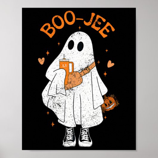 Spooky Seizoen Schattige Ghost Halloween Boujee Bo Poster (Voorkant)