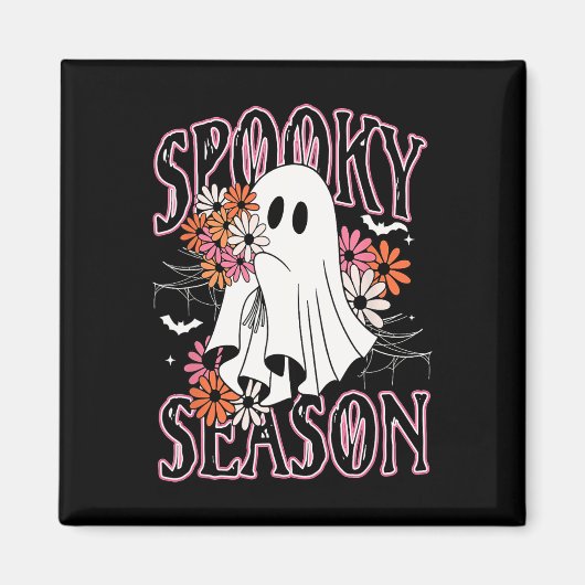 Spooky Seizoen Schattige Ghost Halloween Kostuum B Magneet (Voorkant)