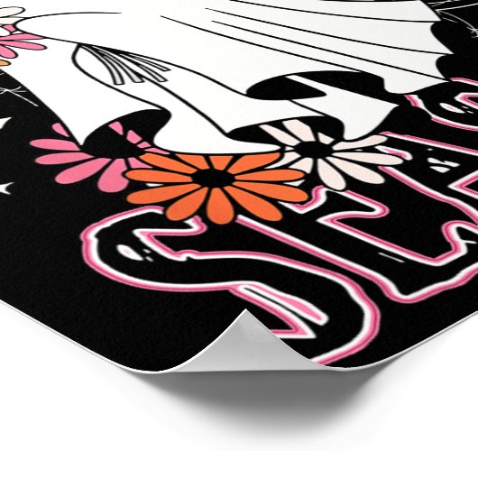 Spooky Seizoen Schattige Ghost Halloween Kostuum B Poster (Hoek)