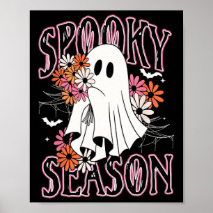 Spooky Seizoen Schattige Ghost Halloween Kostuum B Poster