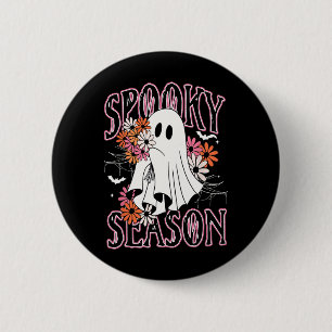 Spooky Seizoen Schattige Ghost Halloween Kostuum B Ronde Button 5,7 Cm
