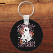 Spooky Seizoen Schattige Ghost Halloween Kostuum B Sleutelhanger (Voorkant)