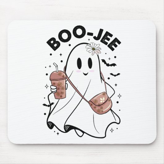 Spooky Seizoen Schattige Spook Halloween Kostuum B Muismat (Voorkant)