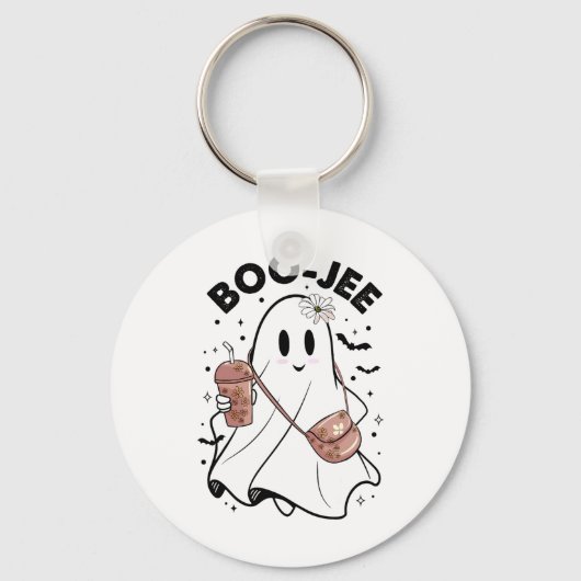 Spooky Seizoen Schattige Spook Halloween Kostuum B Sleutelhanger (Voorkant)