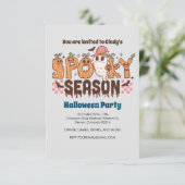 Spooky Seizoen, Schattigee Ghost, Halloween Kaart (Staand voorkant)