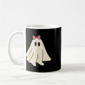Spooky Seizoen Schattigee Retro Ghost Halloween Ko Koffiemok (Links)