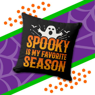 Spooky Seizoen Spook Vleermuizen Enge Gelukkige Ha Kussen