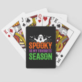 Spooky Seizoen Spook Vleermuizen Enge Gelukkige Ha Pokerkaarten (Achterkant)