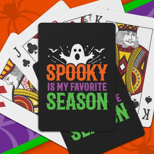 Spooky Seizoen Spook Vleermuizen Enge Gelukkige Ha Pokerkaarten