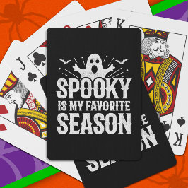 Spooky Seizoen Spook Vleermuizen Enge Gelukkige Ha Pokerkaarten