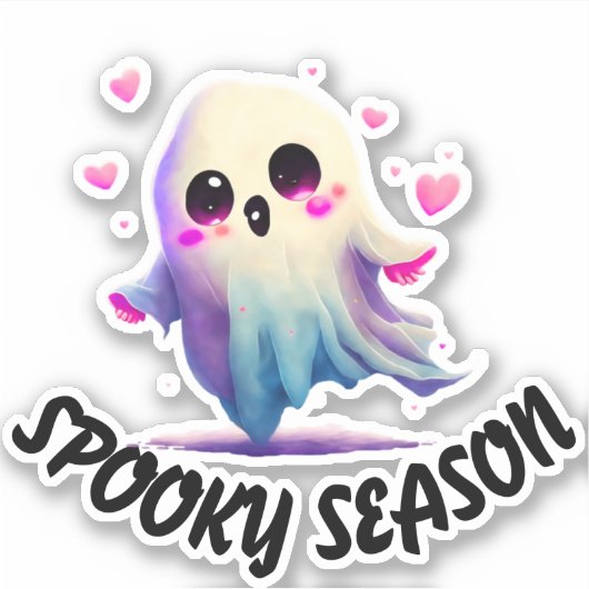 Spooky seizoen Sticker, grappige cadeau Sticker, b Sticker (Voorkant)