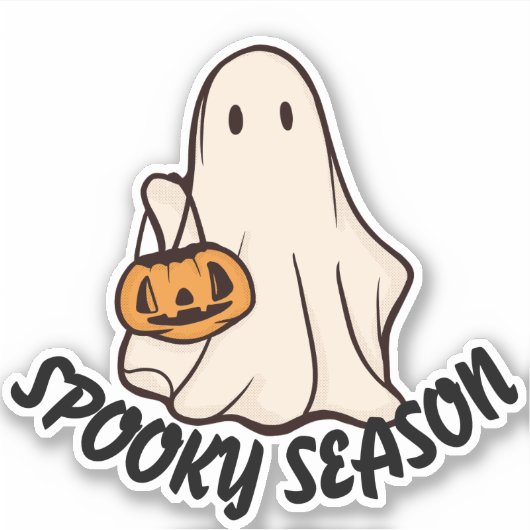 Spooky seizoen Sticker, grappige cadeau Sticker, b Sticker (Voorkant)