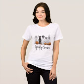 Spooky seizoen Tshirt Hond (Voorkant volledig)