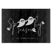 Spooky seizoenstekst en spooksilhouetten Halloween Snijplank (Voorkant)