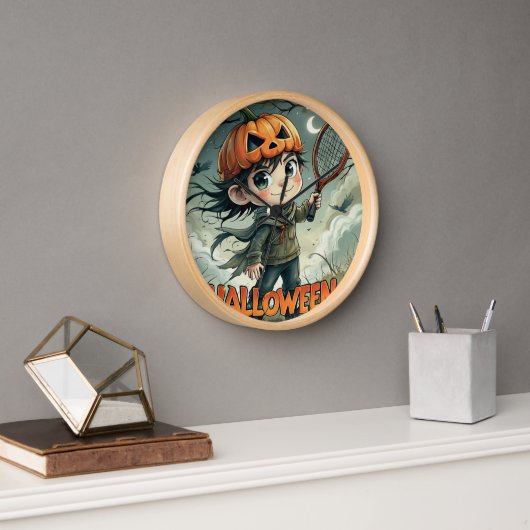 Spooky Serve: Tennis Pumpkin Poster (Kantoor)