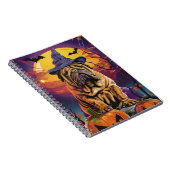 Spooky Shar Pei Hond Halloween Heks en Pompoen Notitieboek (Rechterzijde)