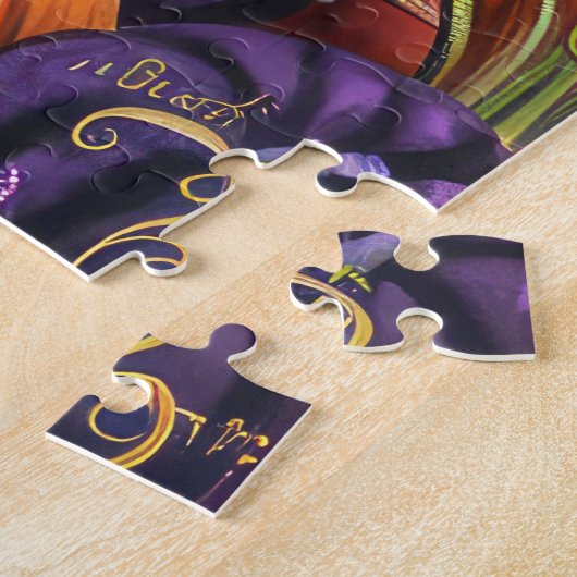 Spooky Shetland Sheepdog Halloween Witch Pumpkin Legpuzzel (Zijkant)