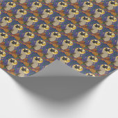 Spooky Siamese kat Halloween heks en pompoen Cadeaupapier (Hoek)