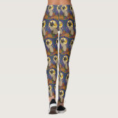 Spooky Siamese kat Halloween heks en pompoen Leggings (Achterkant)