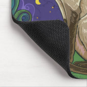 Spooky Siamese kat Halloween heks en pompoen Muismat (Hoek)