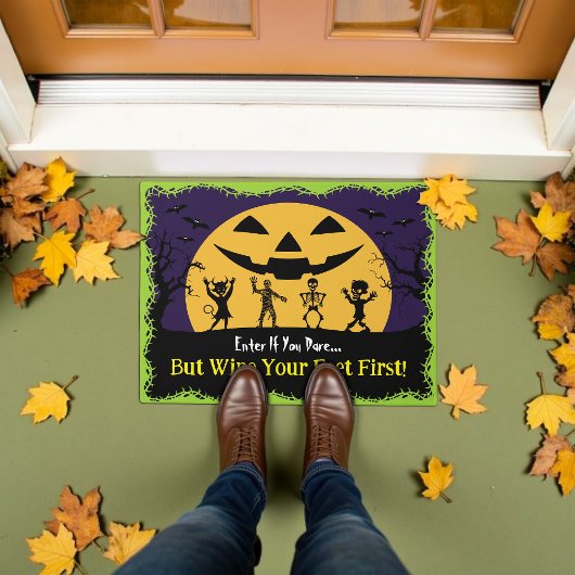 Spooky Silhouette Grappig Quote Whimsical Hallowee Deurmat