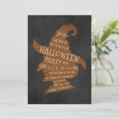 Spooky Silhouette Halloween Party Kaart (Staand voorkant)