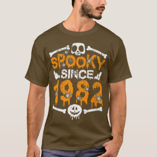 Spooky Since 1982 Scary Skeleton 40th Birthday Hal T-shirt